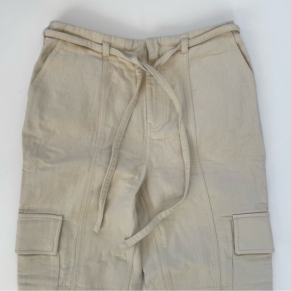 Lovers + Friends Women's Cream Beige Ollie Cargo Trouser Flare Leg Size XS, NWT - Picture 4 of 11